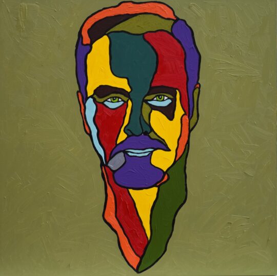 Giorgio Pace - 3R Franco olio su tela 100x100cm