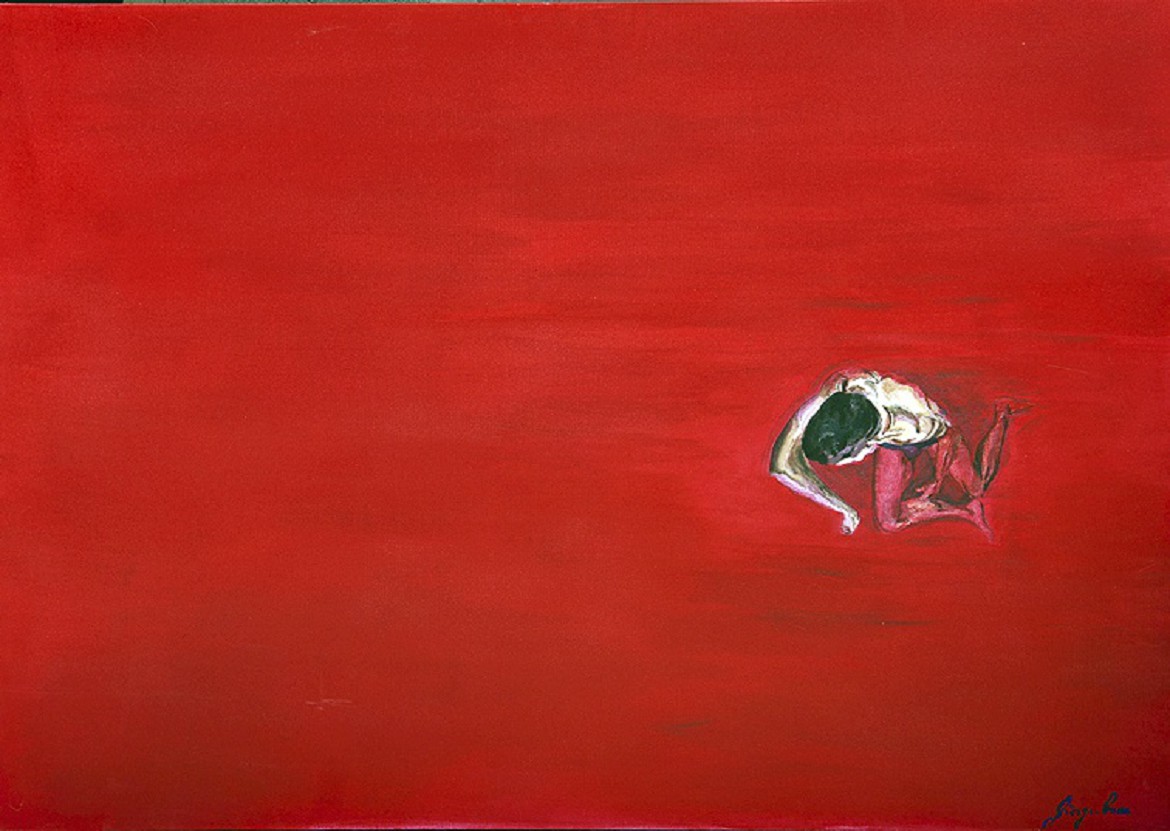 Giorgio Pace - 5M Nel Rosso Olio e acrilico su tela 70x100cm